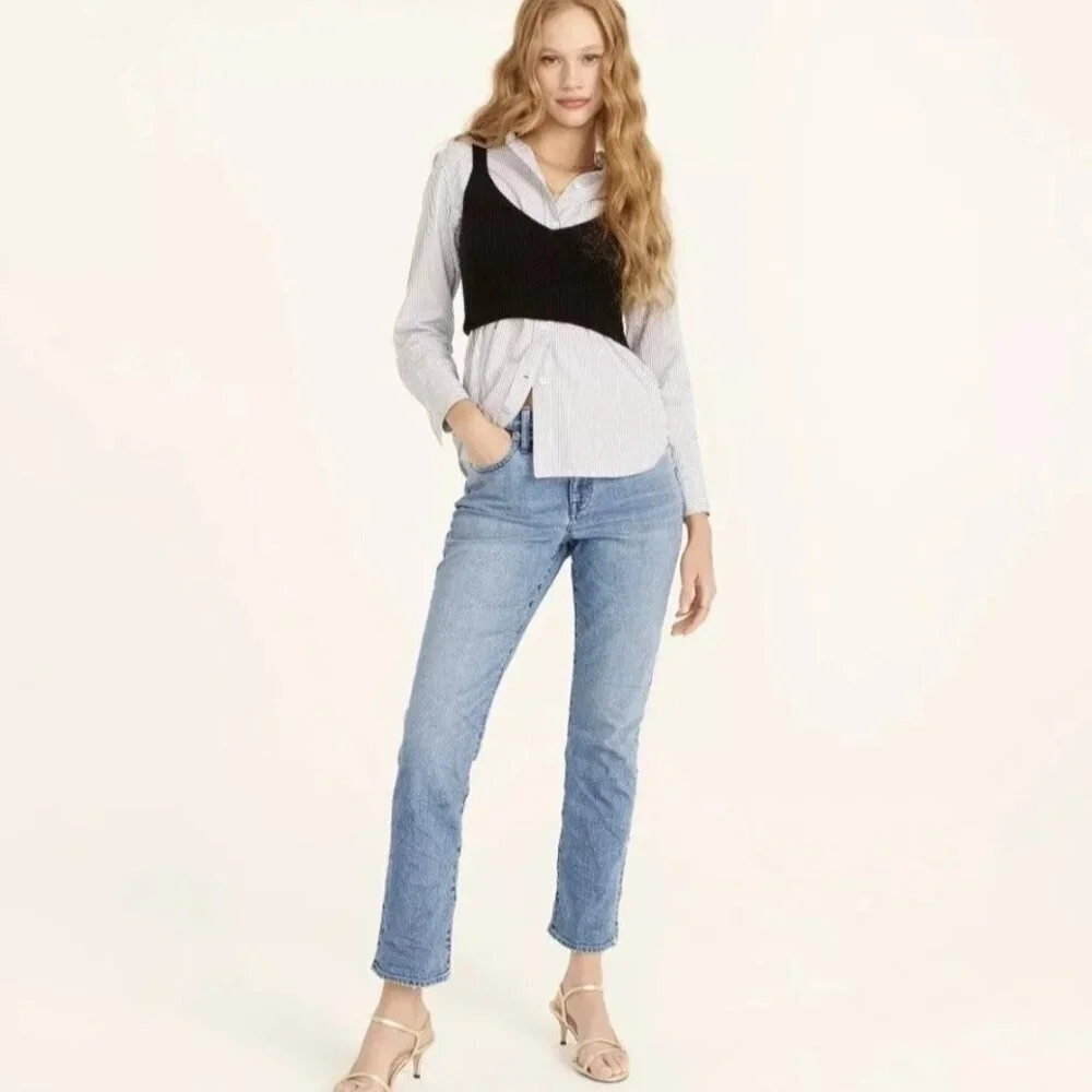 J. Crew Slim Broken In Boyfriend Jeans Light Wash Denim Women's 31